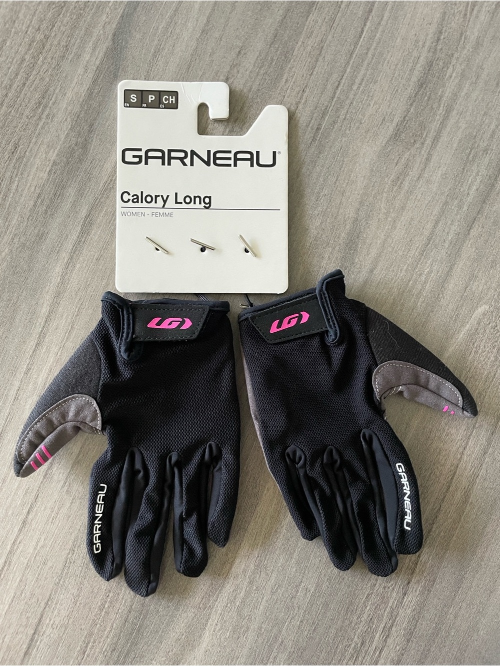Garneau Calory Long Women’s Cycling Gloves Size S Black/Pink NWT